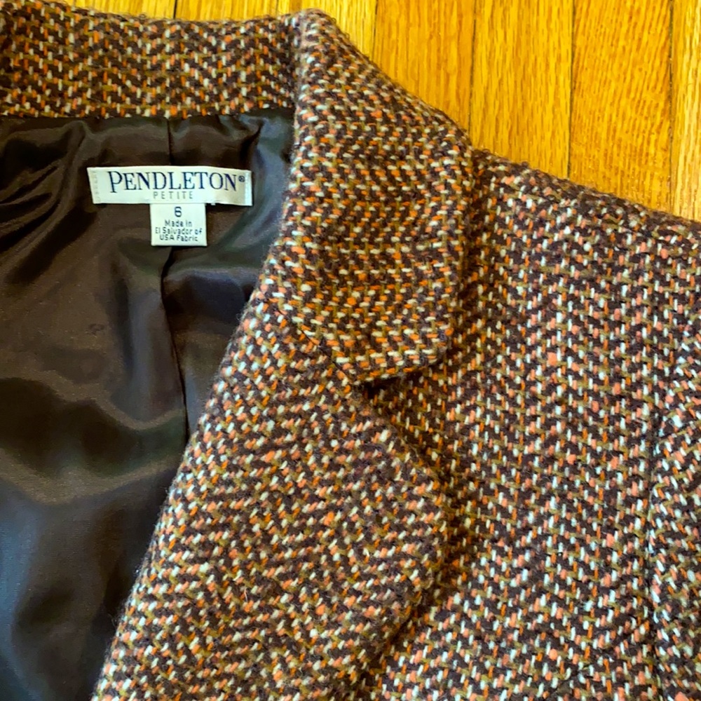Pendleton Petite Mixed Wool Blazer - image 3